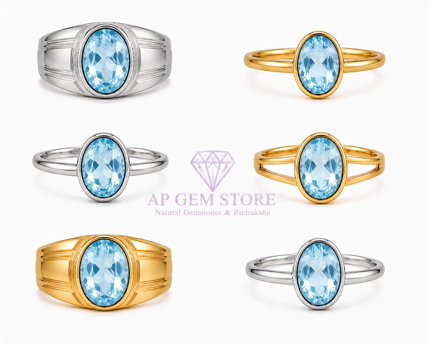 Blue Topaz Rings